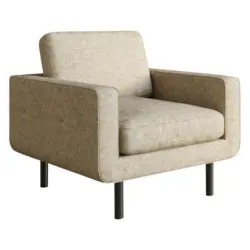 Sessel in Flachgewebe Braun