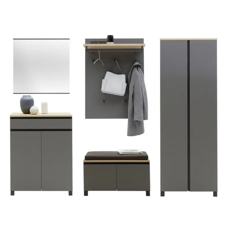 Garderobe 6-teilig in 260/193/40 cm