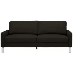 2-Sitzer-Sofa in Echtleder Schwarz