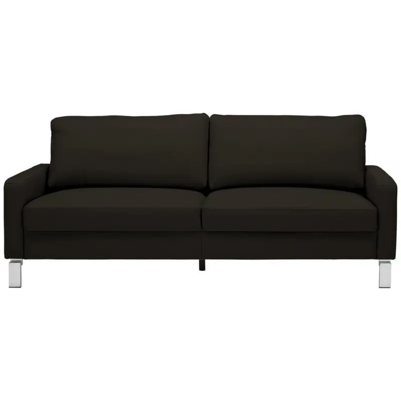 2-Sitzer-Sofa in Echtleder Schwarz