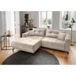 XXXLutz Lauterach - Ihr M&ouml;belhaus bei Bregenz Ecksofa Restato in Velours Creme 177/246 cm