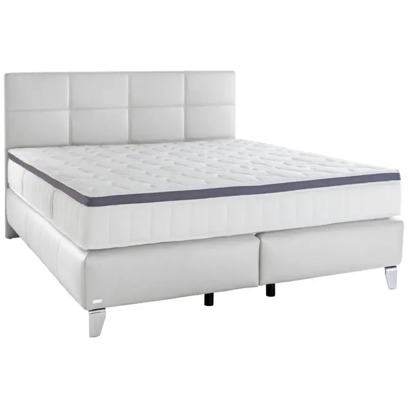 Boxspringbett 180/200 cm in Wei&szlig;