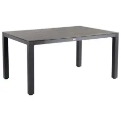 Gartentisch Metall, Kunststoff Grau rechteckig