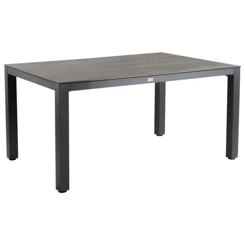 Gartentisch Metall, Kunststoff Grau rechteckig