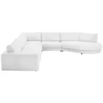 XXXLutz Lauterach - Ihr M&ouml;belhaus bei Bregenz Ecksofa in Chenille, Cord Wei&szlig; 365/425 cm