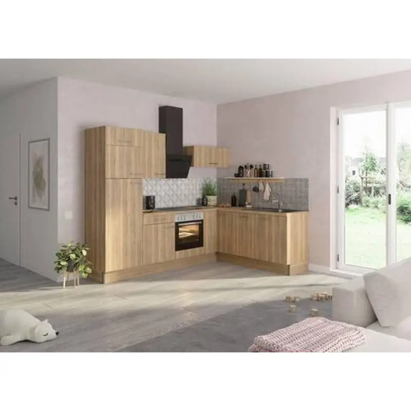 Eckk&uuml;che 270/200 cm in Eichefarben