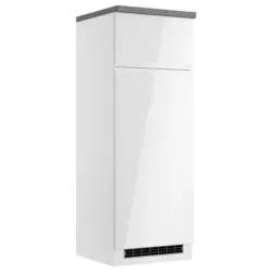 Ger&auml;teumbauschrank 60/166/60 cm in Grau, Wei&szlig;, Wei&szlig; Hochglanz