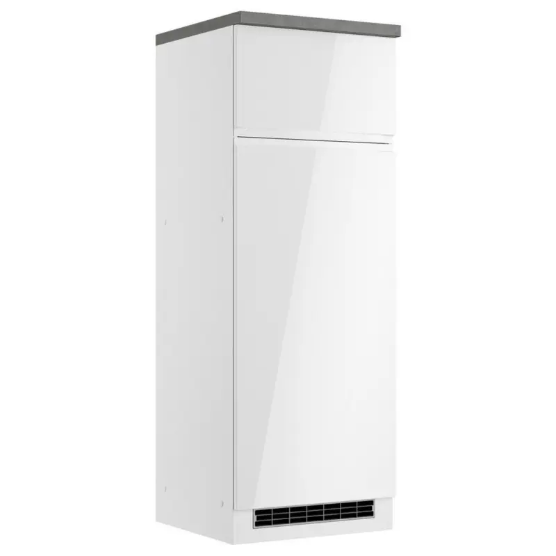 Ger&auml;teumbauschrank 60/166/60 cm in Grau, Wei&szlig;, Wei&szlig; Hochglanz