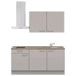 XXXLutz Lauterach - Ihr M&ouml;belhaus bei Bregenz K&uuml;chenleerblock 180 cm in Grau, Eiche dunkel