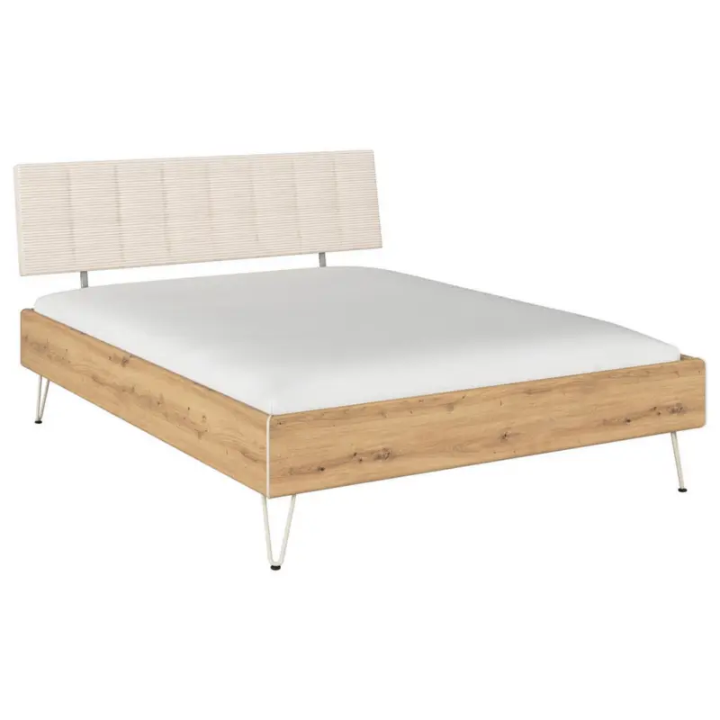 Bett 160/200 cm in Eiche Artisan