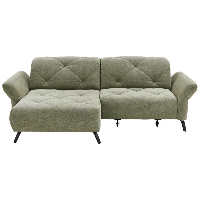 Ecksofa in Webstoff Gr&uuml;n