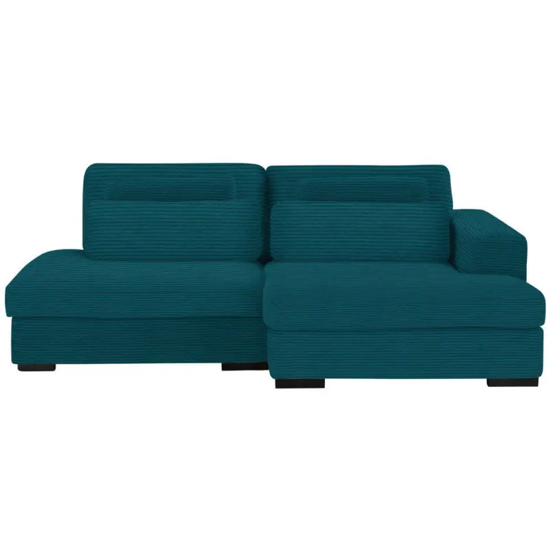 Ecksofa in Cord Petrol