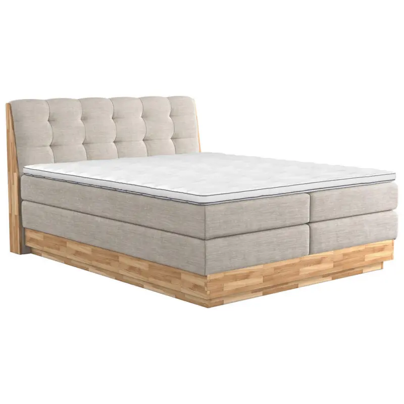 Boxspringbett 200/200 cm in Creme