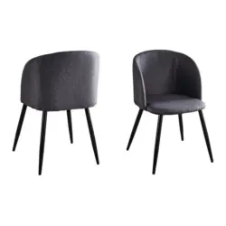 Armlehnstuhl-Set 2 St&uuml;ck Webstoff