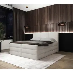 Boxspringbett 160/200 cm in Wei&szlig;