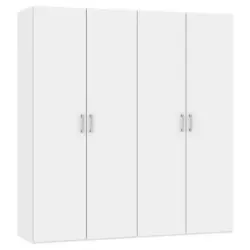 Dreht&uuml;renschrank in Wei&szlig;