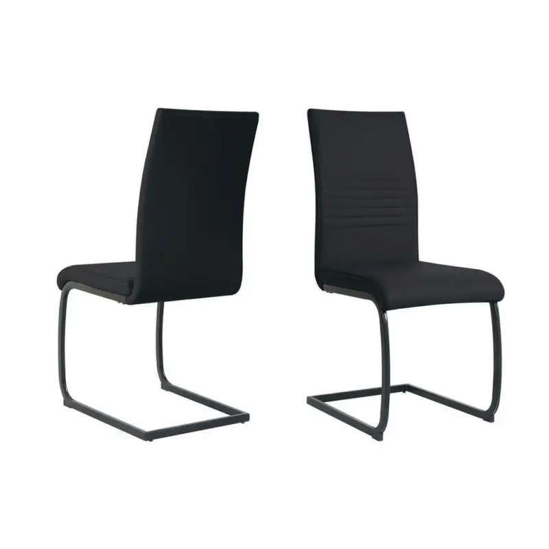 Stuhl-Set 2 St&uuml;ck Lederlook