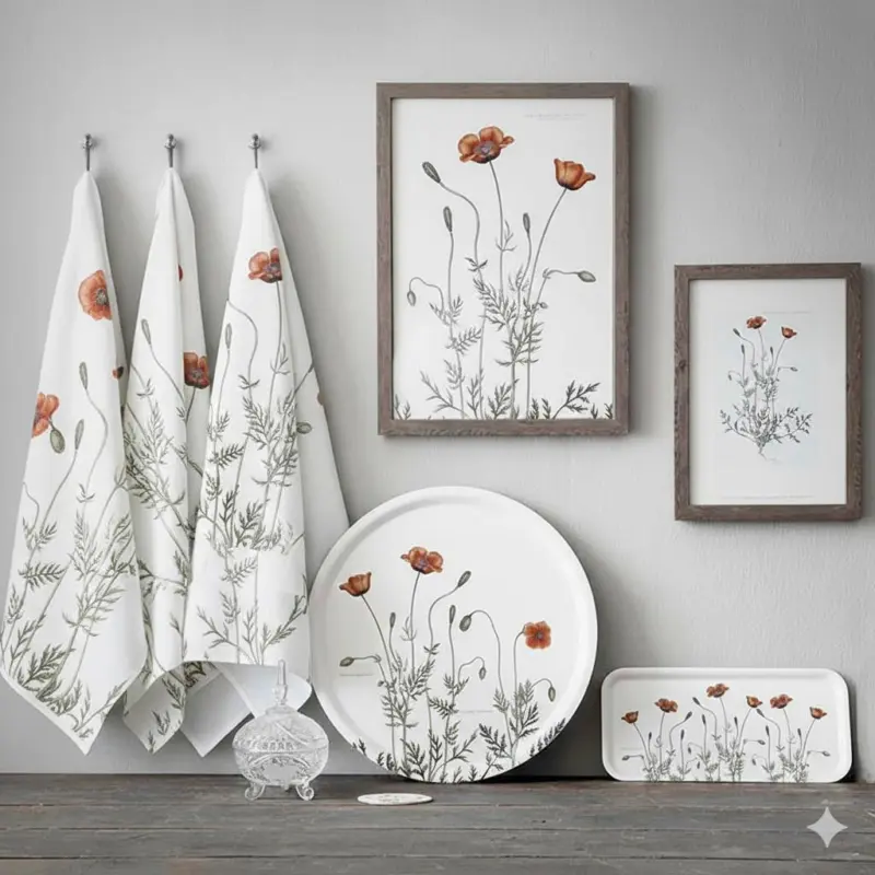 Geschirrtuch-Set 3-teilig Rot