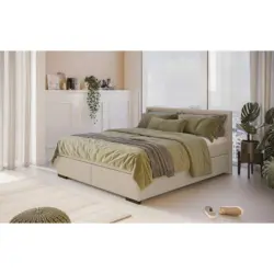 Boxbett 180/200 cm in Creme