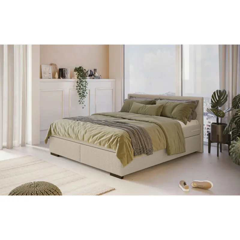 Boxbett 180/200 cm in Creme