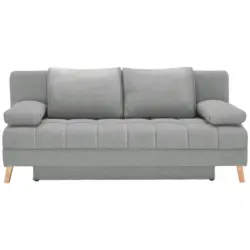 Schlafsofa in Webstoff Hellgrau
