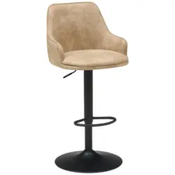 Barhocker in Schwarz, Beige