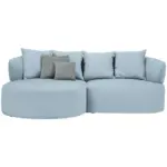 XXXLutz Lauterach - Ihr M&ouml;belhaus bei Bregenz Ecksofa in Flachgewebe Blau 166/235 cm