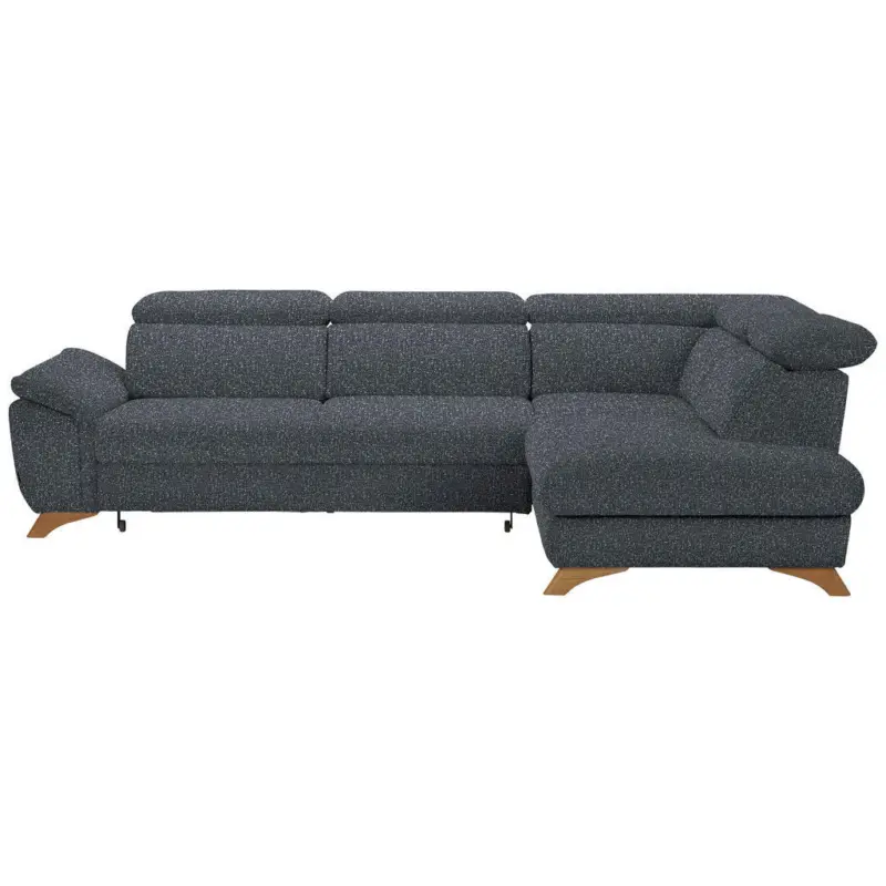 Ecksofa Mercury in Boucl&eacute; Dunkelgrau 287/212 cm
