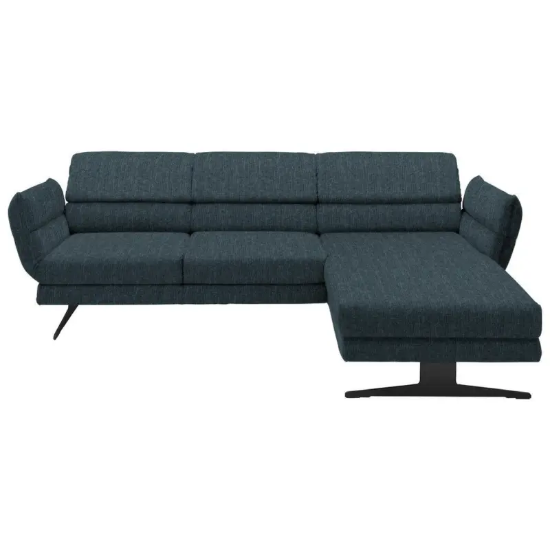 Ecksofa in Flachgewebe Petrol 279-327/176-217 cm