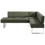 XXXLutz Lauterach - Ihr M&ouml;belhaus bei Bregenz Eckbank 227/165 cm in Gr&uuml;n, Edelstahlfarben