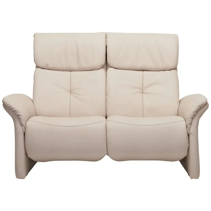 2-Sitzer-Sofa Heimkino in Echtleder Creme