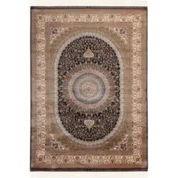 Webteppich 300/400 cm Blau, Creme, Multicolor, Hellbraun