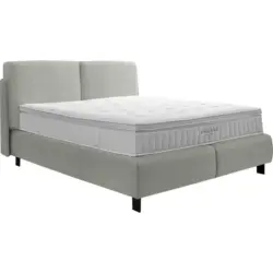 Boxspringbett 160/200 cm in Hellgrau