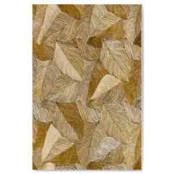 Outdoorteppich 200/285 cm Kollektion 1767 Schwarz, Goldfarben