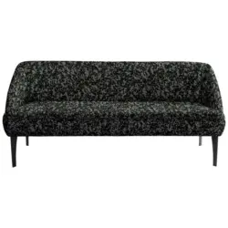 Sitzbank in Textil Grau, Schwarz