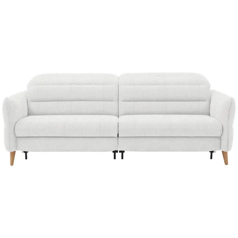 2-Sitzer-Sofa in Webstoff Wei&szlig;