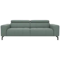 3-Sitzer-Sofa in Webstoff Hellblau