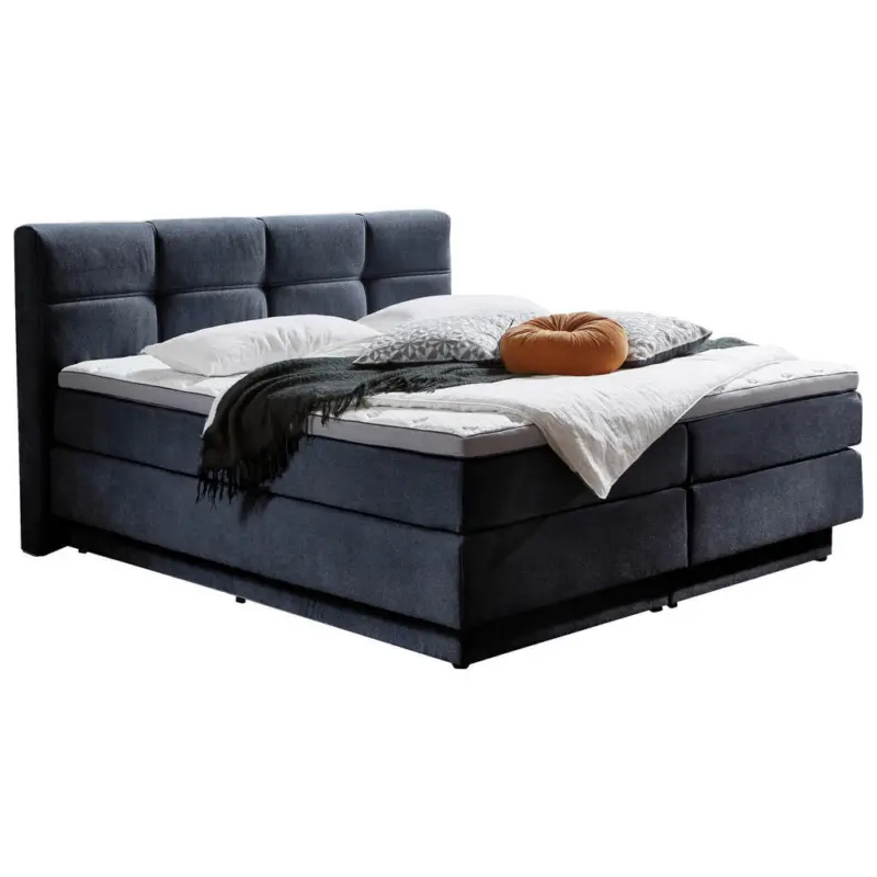Boxspringbett 180/200 cm in Blau