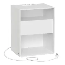 Nachttisch 45/58,3/35 cm in Wei&szlig;