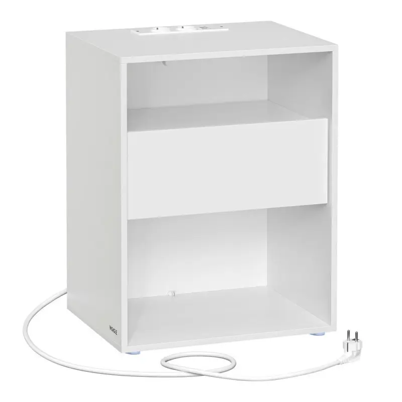 Nachttisch 45/58,3/35 cm in Wei&szlig;