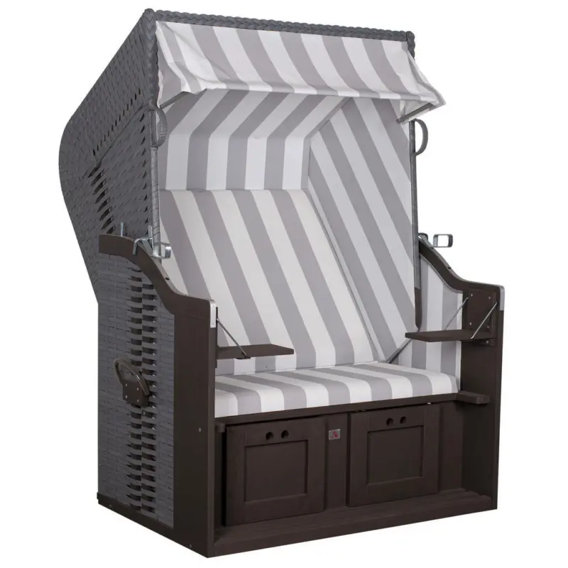 Strandkorb Grau, Wei&szlig;