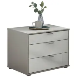 Nachtk&auml;stchen 60/48/43 cm in Grau, Wei&szlig;