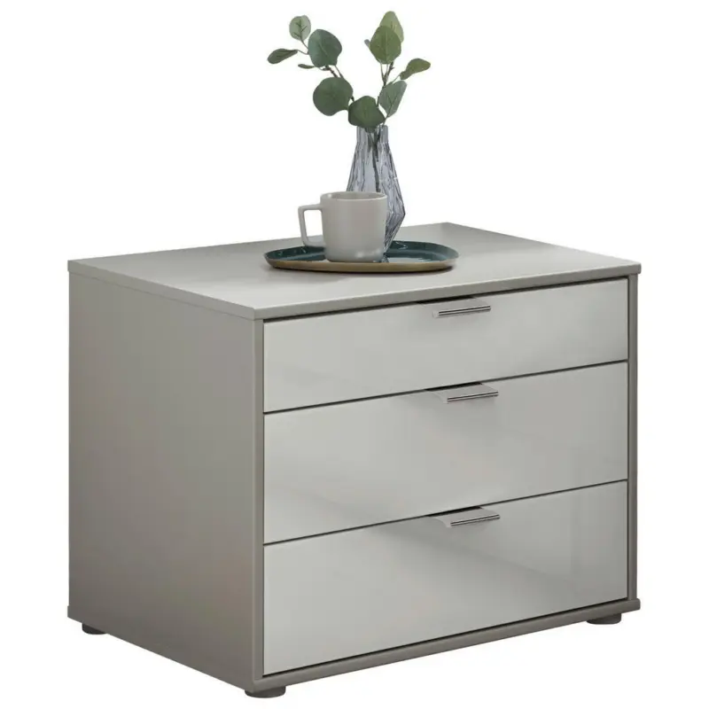 Nachtk&auml;stchen 60/48/43 cm in Grau, Wei&szlig;