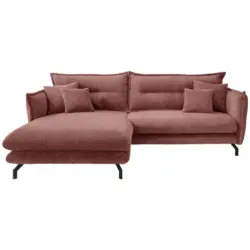 Ecksofa in Cord Koralle 180/255 cm