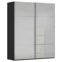 Schwebet&uuml;renschrank in Grau, Schwarz