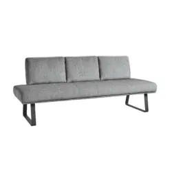 Sitzbank 209/92/78 cm in Grau, Schwarz