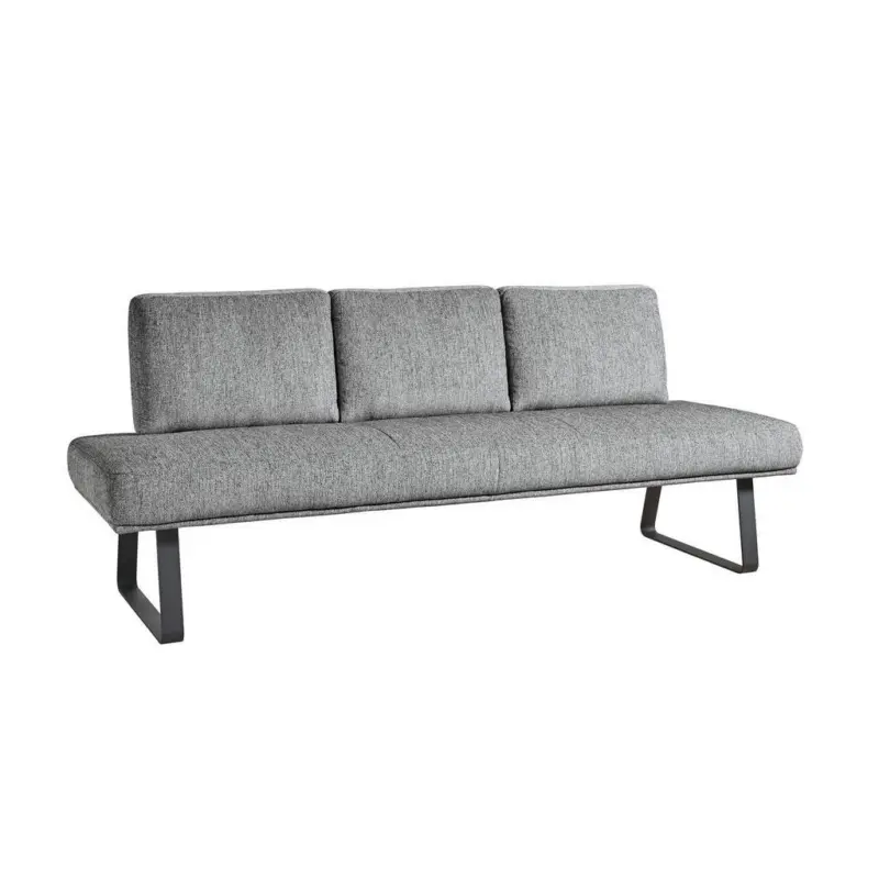 Sitzbank 209/92/78 cm in Grau, Schwarz