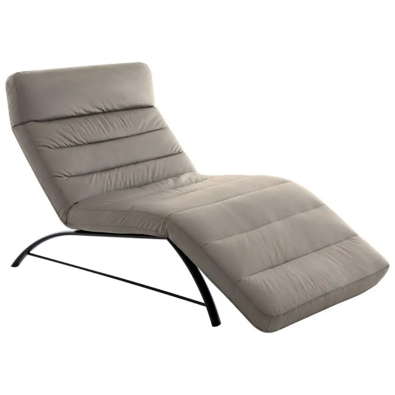 Relaxliege in Mikrofaser Grau