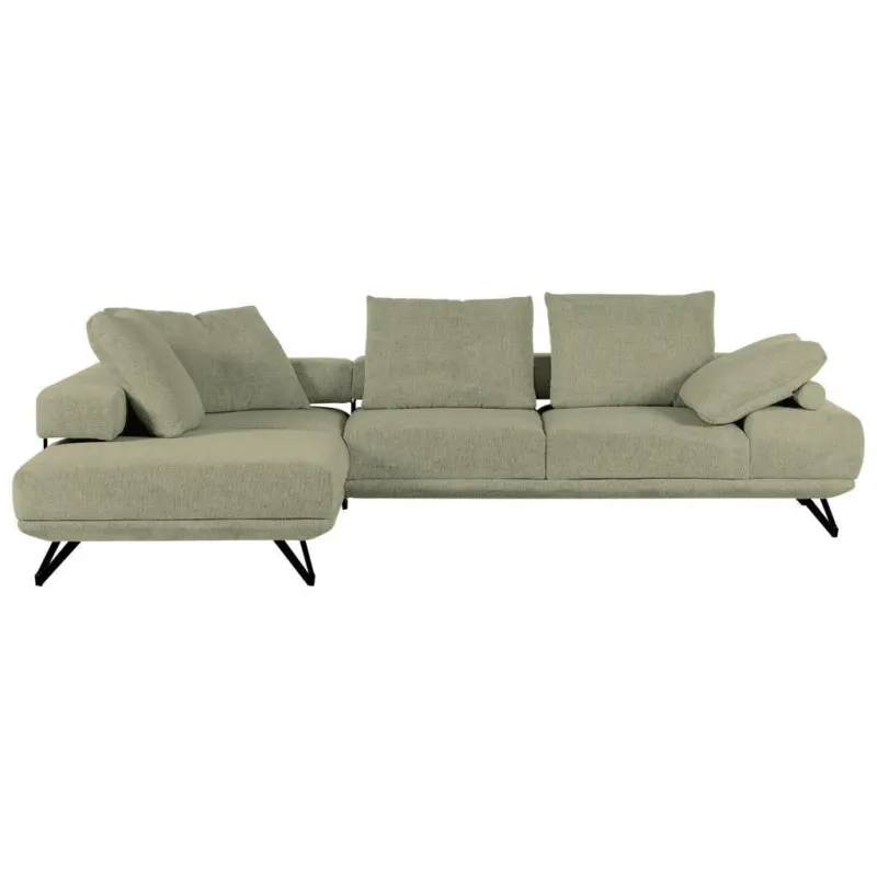 Ecksofa in Flachgewebe Gr&uuml;n 240/310 cm