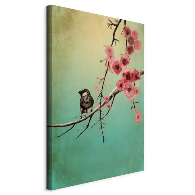 Leinwandbild Tiere, B&auml;ume, Blumen 60/90/1,2 cm